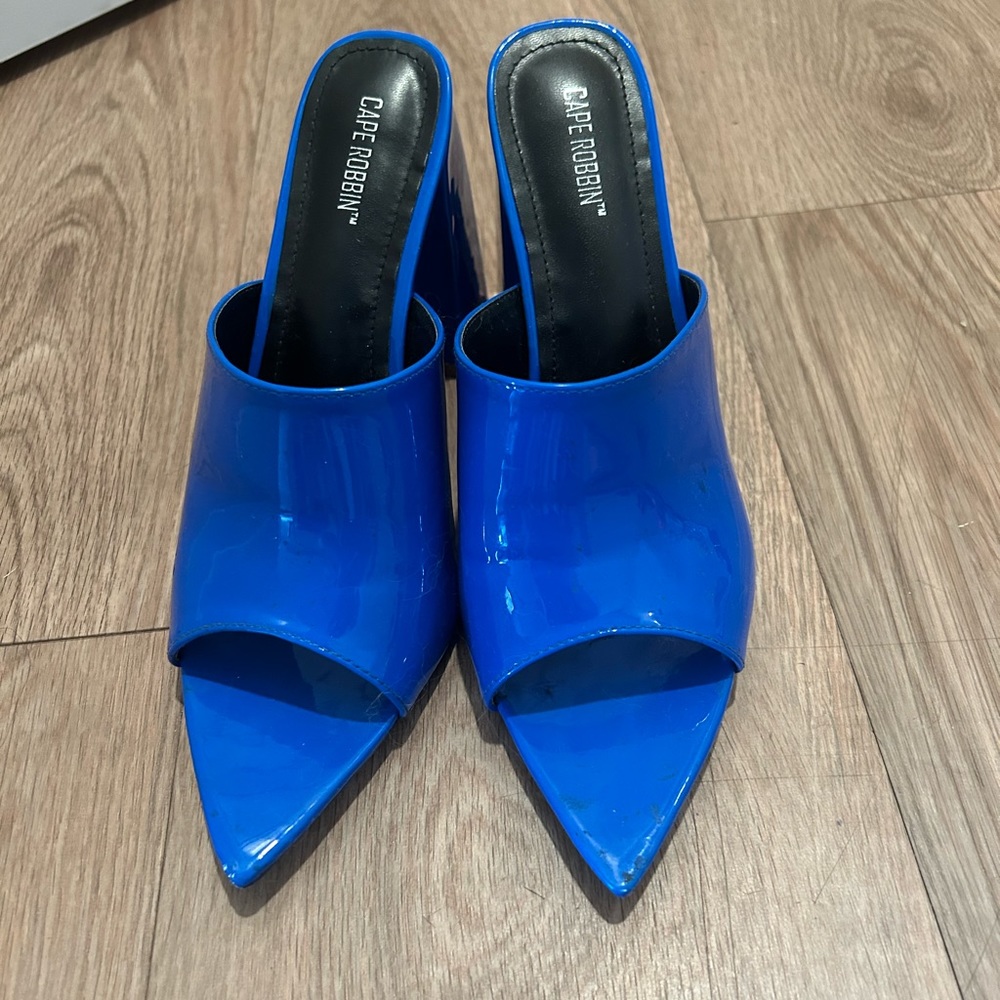 Cape Robbin Blue Block Heels Size 9 US